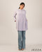 Modern Ease: Mandarin Collar Long Sleeve Top 71912